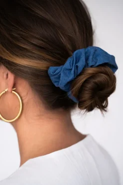 Chouchou En Denim Bleu