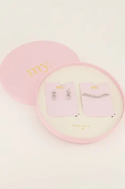 Coffret Cadeau Boucles D’oreilles Et Bracelet à Maillons