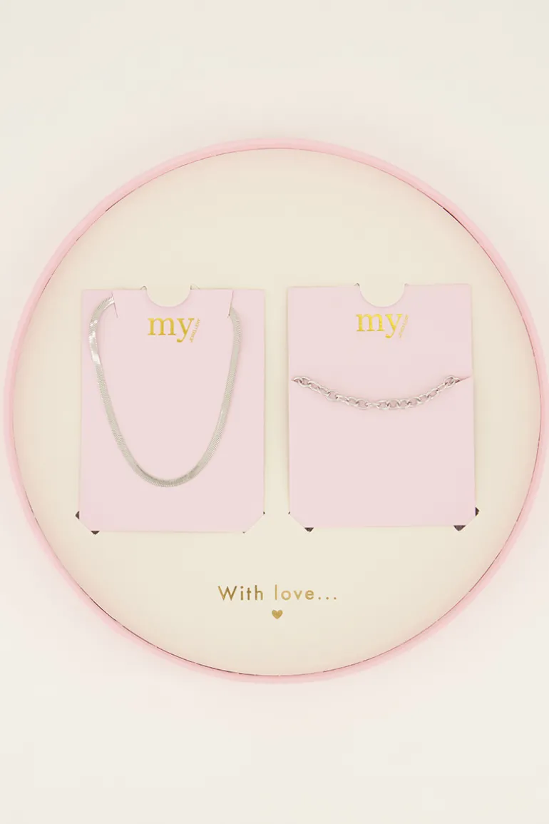 Coffret Cadeau Chaîne Et Bracelet à Maillons