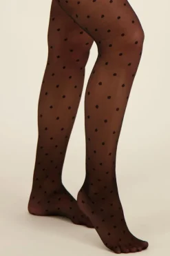 Collants 40 deniers à Pois