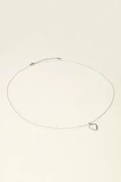 Collier à Charms Coeurs Et Perles