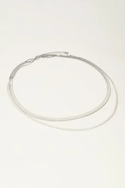 Collier à Double Maillon Plat