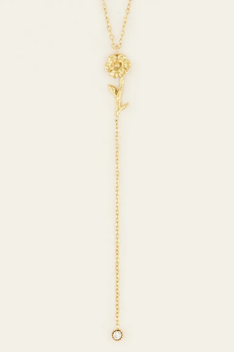 Collier à Pendentif Et Strass Birth Flower