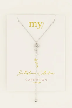 Collier à Pendentif Et Strass Birth Flower