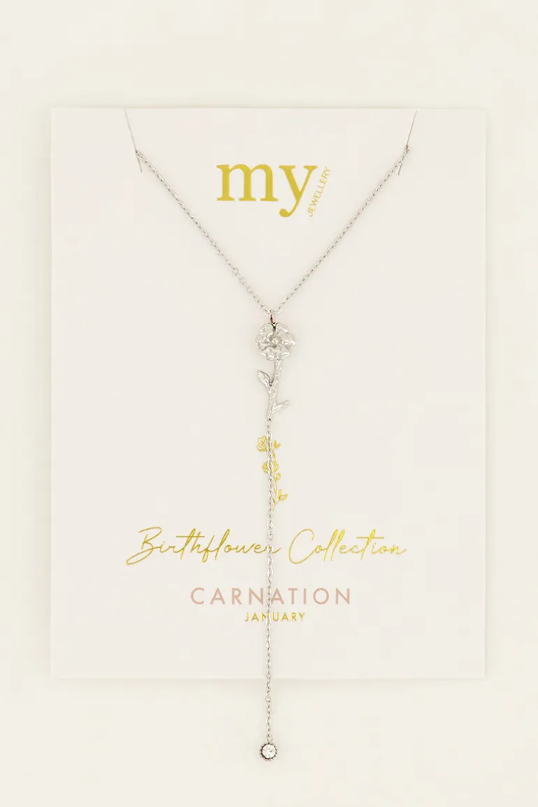Collier à Pendentif Et Strass Birth Flower