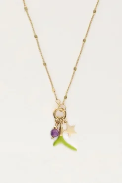 Collier Avec Corail Vert Et étoile