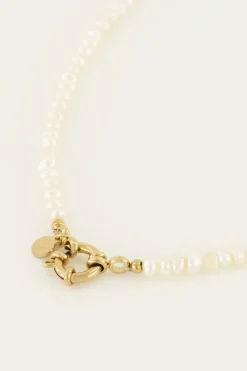Collier Avec Perles Nacrées Et Fermoir