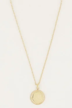 Collier Avec Pièce à Initiale