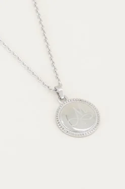 Collier Avec Pièce à Initiale