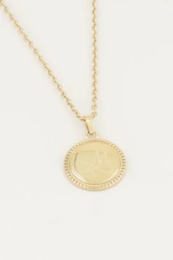 Collier Avec Pièce à Initiale