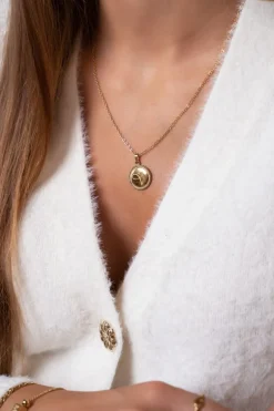 Collier Avec Pièce à Initiale