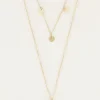 Collier Chaîne Double Avec Pièces