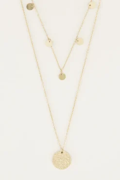 Collier Chaîne Double Avec Pièces