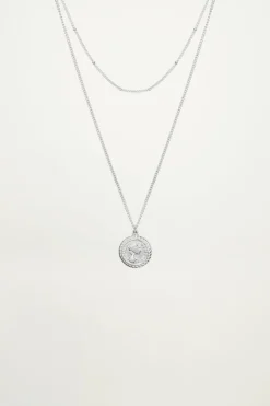 Collier Chaîne Double Avec Pièces