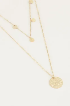 Collier Chaîne Double Avec Pièces