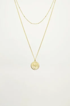 Collier Chaîne Double Avec Pièces