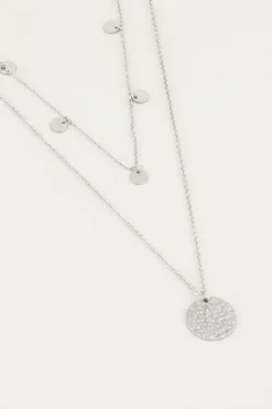 Collier Chaîne Double Avec Pièces