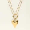 Collier Chaîne Grand Pendentif Coeur