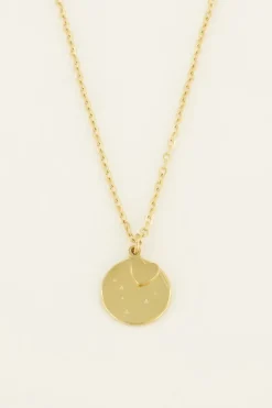 Collier Chaîne Médaillon Et Coeur