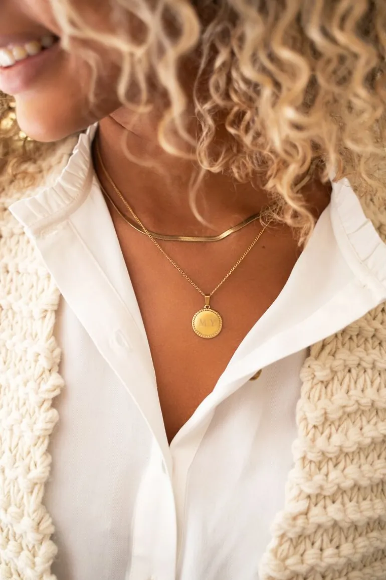 Collier Court Et Médaillon à Graver Atelier