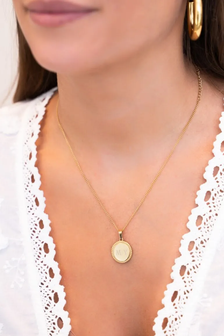 Collier Court Et Médaillon à Graver Atelier