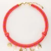 Collier De Corde Rose Avec Breloques En Coquillage