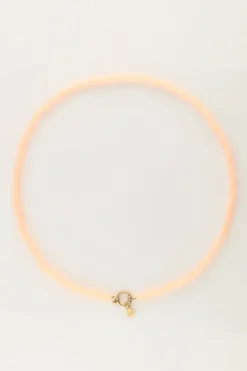 Collier De Perles Orange Avec Fermoir