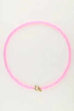 Collier De Perles Roses Avec Fermoir