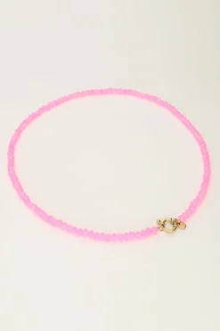 Collier De Perles Roses Avec Fermoir