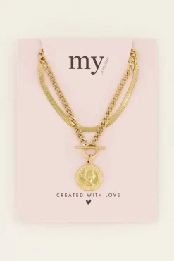 Collier Deux Chaînes à Médaillon