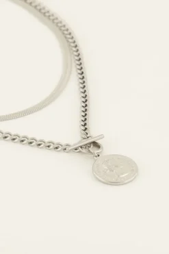 Collier Deux Chaînes à Médaillon