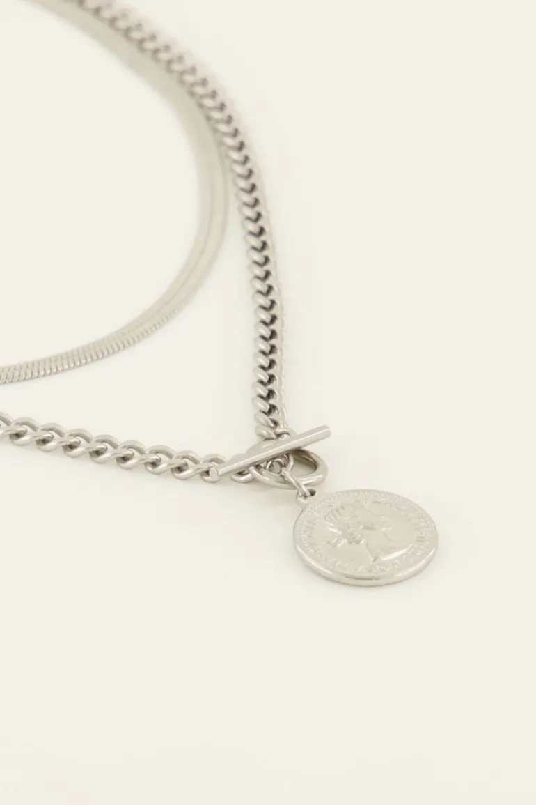Collier Deux Chaînes à Médaillon
