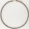 Collier Equal Avec Des Perles Plates Noires