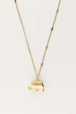 Collier Fin Avec éléphant