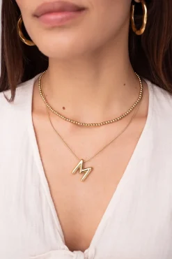 Collier Initiale Lettre Ballon