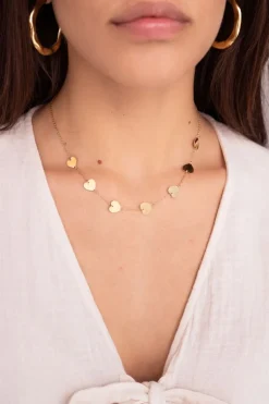 Collier Minimaliste Avec Cœurs