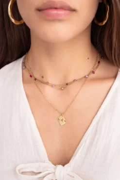Collier Minimaliste Avec Cœur Rouge