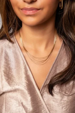 Collier Multirangs 6 Fines Chaînes