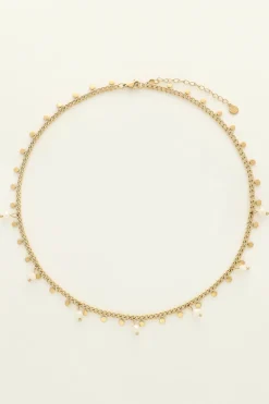 Collier Perles Et Médaillons
