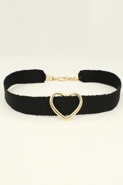 Collier Ruban Ras De Cou à Coeur