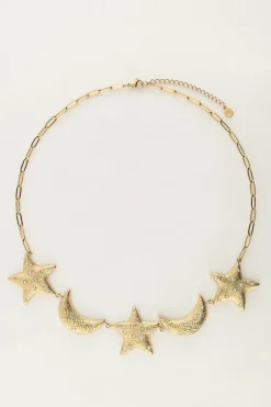 Collier Starry Avec Lunes Et étoiles