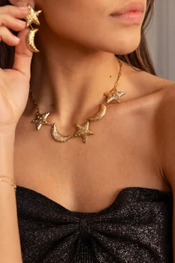 Collier Starry Avec Lunes Et étoiles