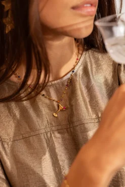 Collier Starry Avec Perles Colorées Et Cocktail