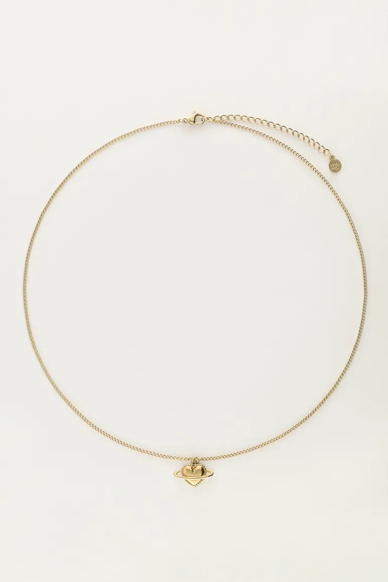 Collier Starry Avec Planète En Forme De Coeur