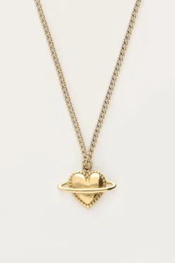 Collier Starry Avec Planète En Forme De Coeur