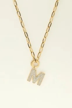 Collier Strass à Initiale