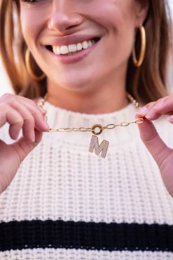 Collier Strass à Initiale