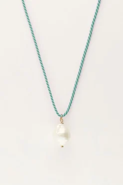 Collier Sunrocks Vert En Corde Avec Perles