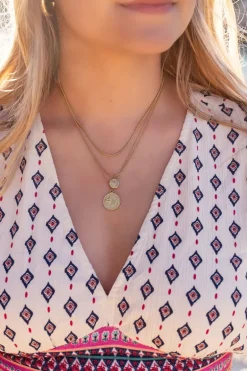 Collier Trois Chaînes à Médaillon