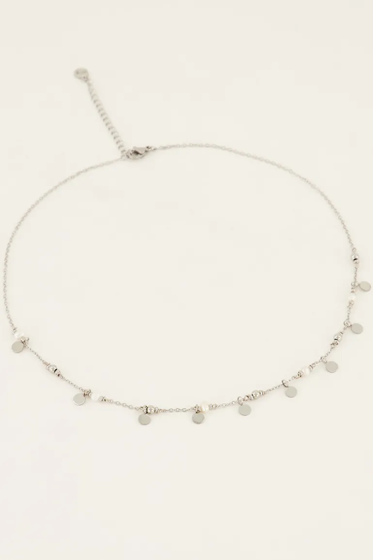 Collier Vintage Avec Pastilles Et Perles